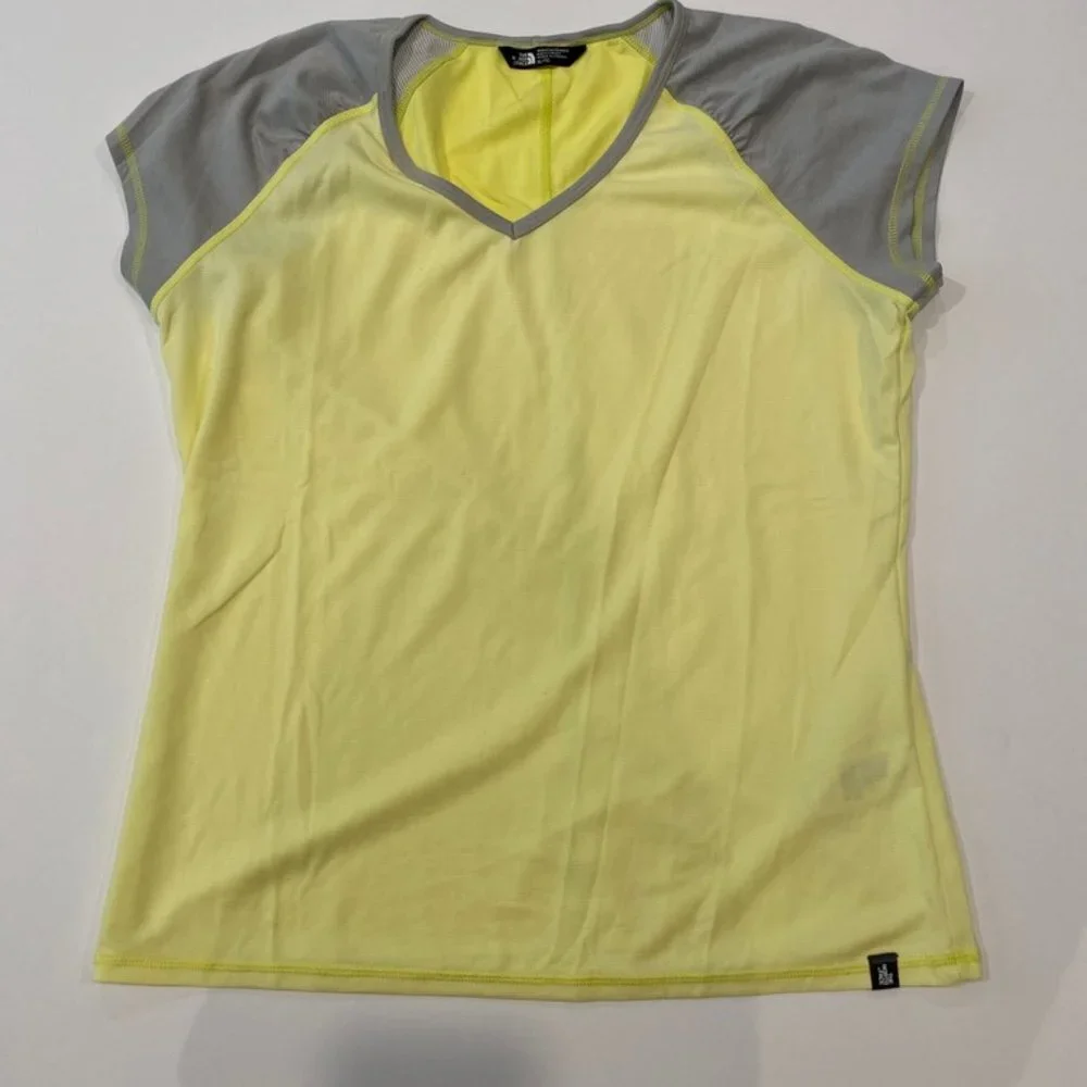 NWOT The North Face yellow/grey work out tee XL - Picture 1 of 4